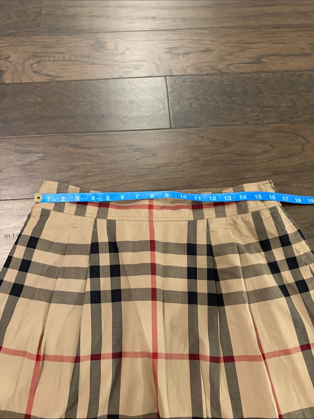 Burberry Brit Nova Check Cotton Pleated Skirt Sz 8 - Picture 2 of 8